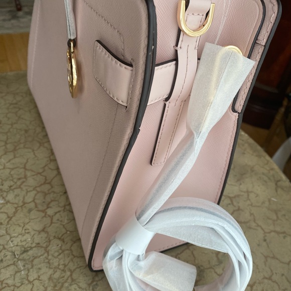 💗MICHAEL KORS💗RAYNE Medium Size leather satchel in powder blush. New with tags - Picture 11 of 16